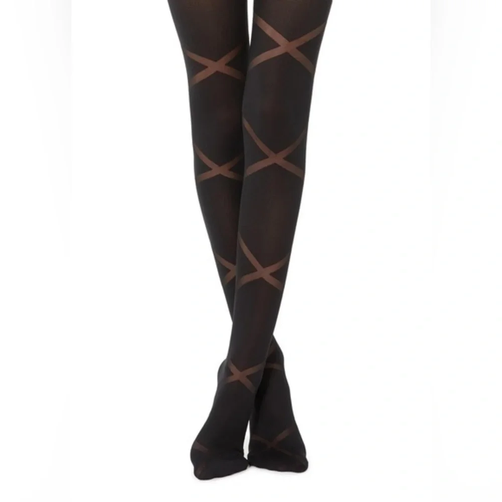 CALZEDONIA‎ ITALIAN Pantyhose Size 3/4 M/L - COLLANT Intreccio Devore SEXY!